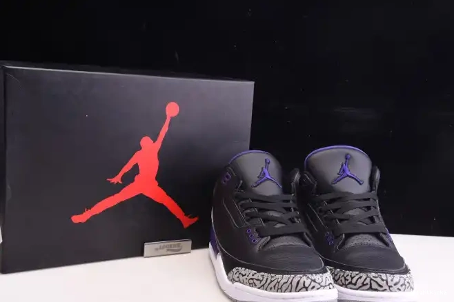Retro Black Jordan 3 Court Purple Air CT8532-050 0522